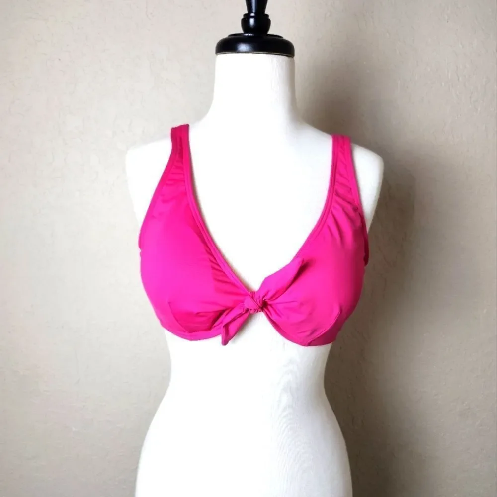 Kate Spade Bikini Set With Ties Swimsuit Rose Jam Size L